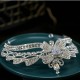 Luxury Silver Color Crystal Bowknot Bridal Crown Jewelry Rhinestone Tiaras for Women Wedding Pageant Prom Diadem Dubai Headbands