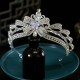 Luxury Silver Color Crystal Bowknot Bridal Crown Jewelry Rhinestone Tiaras for Women Wedding Pageant Prom Diadem Dubai Headbands