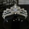 Luxury Silver Color Crystal Bowknot Bridal Crown Jewelry Rhinestone Tiaras for Women Wedding Pageant Prom Diadem Dubai Headbands