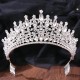 Luxury Silver Gold Color Crystal Crowns Bride tiara Fashion Queen For Wedding Crown Headpiece Wedding Hair Jewelry Accessories