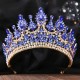 Luxury Vintage Baroque Crystal Crown Large Rhinestone Tiaras Bridal Wedding Party Headdress Hair Accessories Jewelry Gift