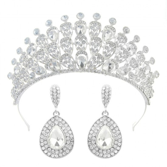 Luxury Wedding Crown Diadem Hair Accessories Bridal Tiaras Crystal Rhinestone Hairbands Party Shiny Charm Headdress Hair Jewelry