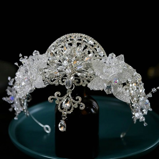 Luxury Wedding Hair Tiaras Crystal Bridal European Crown Women Queen Diadem Accessories Headpieces Handband Head Jewelry Party