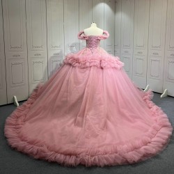 Mauve Vestidos De 15 Anos Customized Ball Gown 15 Year Old Quinceanera Dresses 2025 Ruffled Sweet 16 Evening Party Dress