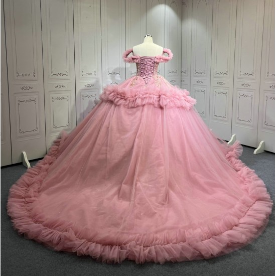 Mauve Vestidos De 15 Anos Customized Ball Gown 15 Year Old Quinceanera Dresses 2025 Ruffled Sweet 16 Evening Party Dress