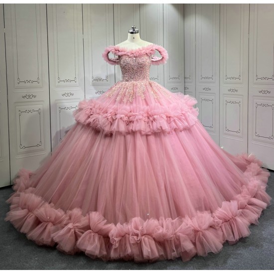 Mauve Vestidos De 15 Anos Customized Ball Gown 15 Year Old Quinceanera Dresses 2025 Ruffled Sweet 16 Evening Party Dress