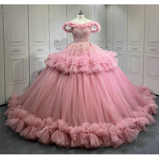 Mauve Vestidos De 15 Anos Customized Ball Gown 15 Year Old Quinceanera Dresses 2025 Ruffled Sweet 16 Evening Party Dress