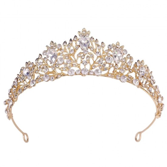 Minimalist Gemstones Red Crystal Crowns Women's Hair Accessories Banquet Rhinestone Tiaras Wedding Jewelry Hair Accessories