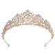 Minimalist Gemstones Red Crystal Crowns Women's Hair Accessories Banquet Rhinestone Tiaras Wedding Jewelry Hair Accessories