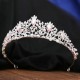 Minimalist Gemstones Red Crystal Crowns Women's Hair Accessories Banquet Rhinestone Tiaras Wedding Jewelry Hair Accessories