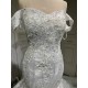 New 2024 Mermaid Wedding Dresses African Off Shoulder Dubai Bridal Dress Vintage Lace Appliques Vestido De Novia