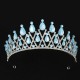 New Baroque Green Gold Color Crown Hair Accessories Luxury Crystal Tiara For Women Wedding Headdress Bridal Pageant Hair Jewelry