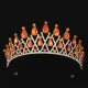 New Baroque Green Gold Color Crown Hair Accessories Luxury Crystal Tiara For Women Wedding Headdress Bridal Pageant Hair Jewelry