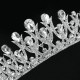 New Baroque Red Silver Color Crown Hair Accessories Luxury Crystal Tiara For Women Wedding Headdress Bridal Pageant Hair Jewelry