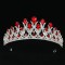 New Baroque Red Silver Color Crown Hair Accessories Luxury Crystal Tiara For Women Wedding Headdress Bridal Pageant Hair Jewelry