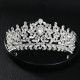 New Bridal Tiara Crystal Wedding Crown Earrings Hair Accessories Diadem Fashion Luxury Bride Headdress Headband Pageant Headwear