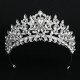 New Bridal Tiara Crystal Wedding Crown Earrings Hair Accessories Diadem Fashion Luxury Bride Headdress Headband Pageant Headwear