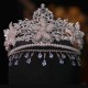 New Luxury Wedding Hair Tiara Crystal Pearl Flower Bridal Crown Diadem Tiaras Headband Hair Accessories Headpieces Head Jewelry