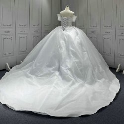 New Vestidos de noiva 2024 Ball Gown Wedding Dress Crystal Tulle Bridal Gowns vestidos de novia