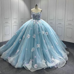 Newest Ice Blue Quinceanera Dress 2024 Princess Sweetheart Neck Ball Gown Dress With Cape