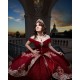 Off Shoulder Burgundy Quinceanera Dresses for Girls Women Bow Sequined Vestidos 15 De Quinceanera Customized