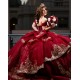 Off Shoulder Burgundy Quinceanera Dresses for Girls Women Bow Sequined Vestidos 15 De Quinceanera Customized