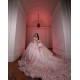 Off Shoulder Pink Quinceanera Dresses 3D Flowers Ball Gown Prom Dress Vestidos De 15 Anos Customized