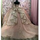 Off Shoulder Rose Gold Quinceanera Dress for Women Sweetheart Neck Crystal Evening Party Gown Sweet 15 Gown