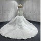 Off Shoulder Sequin Wedding Dresses Scoop Neck White Ivory Plus Size Vestido De Noiva Bride