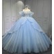 Off Shoulder Sky Blue Quinceanera Dress Sweetheart Neck Vestidos De 15 Anos Sweet 15 Prom Party Dresses With Bow