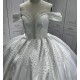 Off Shoulder Vestidos De Novia V Neck Wedding Dresses 2024 Pearl Ball Gown Bridal Dress