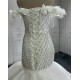 Off Shoulder Wedding Dresses Strapless Mermaid Bridal Dresses White Ivory Wedding Gowns 2025