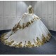 Off Shoulder White Quinceanera Dresses for 15 Anos Ball Gown Sequin Vestidos De 15 Anos