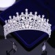 Pageant Purple Diadem Luxury Princess Crown Bridal Hair Jewelry Wedding Headpiece Queen Headdress Gold Women Party Prom Tiara Headband