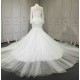 Princess Ball Gown Luxury Wedding Dress 2024 Long Sleeve White Lace Applique Vestido De Novia