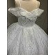 Princess Ball Gown Sweetheart Sequin Bridal Wedding Dresses for Spaghetti Strap Bride Vestido De Novia