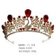 Princess Bridal Peacock Red Crown Headwear Crystal Tiara For Women Wedding Crown Hair Dress Accessories Party Jewelr