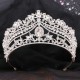 Princess Crystal Crown Rhinestone Tiara Bridal Red Wedding Ceremony Birthday Banquet Wedding Dress Head Jewelry