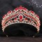 Princess Crystal Crown Rhinestone Tiara Bridal Red Wedding Ceremony Birthday Banquet Wedding Dress Head Jewelry