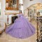 Princess Lavender uinceanera Dresses Off Shoulder Ball Gown Glitter Appliques Lace Beads Tull Sweet 15th Dress