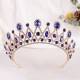 Princess Queen Bridal Red Crown Headwear Crystal Tiara For Women Wedding Crown Hair Dress Accessories Party Jewelry