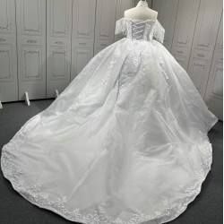 Princesse Ball Gown Wedding Dresses 2024 Halter Neck Appliques Bridal Gowns Sweep Train Vestido De Noiva