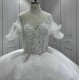 Puff Sleeve Ball Gown Wedding Dress 2024 Lace Appliques Bride Dresses Women Vestidos De Novia