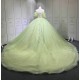 Puff Sleeve Sage Green Quinceanera Dress Strapless Vestidos De XV Anos Lace Appliques Birthday Party Gowns