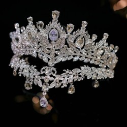 Rhinestone Crysta Wedding Crown Bridal Tiara Hair Accessories Women Bride Diadem Headdress Headband Party Headwear Jewelr