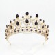 Rhinestone Geometric Bridal Tiara Crown Baroque Red Crystal Party Pageant Prom Diadem Bride Headband Wedding Hair Accessories