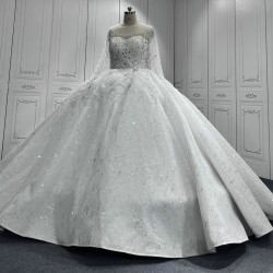 Robe De Mariee Ball Gown Wedding Dresses Sweetheart Tulle Long Sleeve Bridal Dress Vestido De Novia 2024