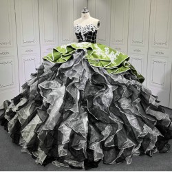 Ruffled Multi Ball Gown Quinceanera Dress 2024 Princess Lace Appliques Sweet 16 Vestidos De 15 Anos