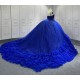 Ruffled Sweetheart Princess Blue Quinceanera Dresses 2024 Spaghetti Strap Ball Gown Girls Party Dress