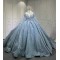 Sea Blue Quinceanera Gown Long Sleeve Vestidos De 15 Anos Custom Made Sweet 15 Gowns With Cape